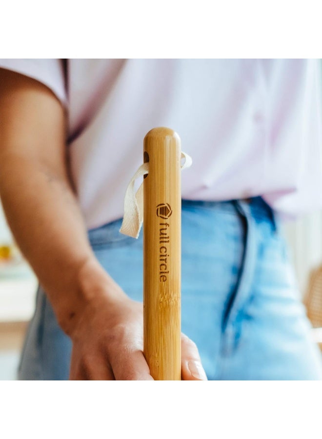 Full Circle Service Bamboo Broom, White - Image 4