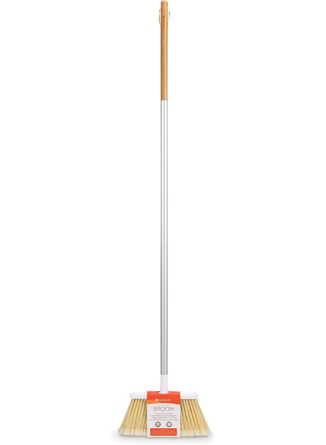 Full Circle Service Bamboo Broom, White - Image 1