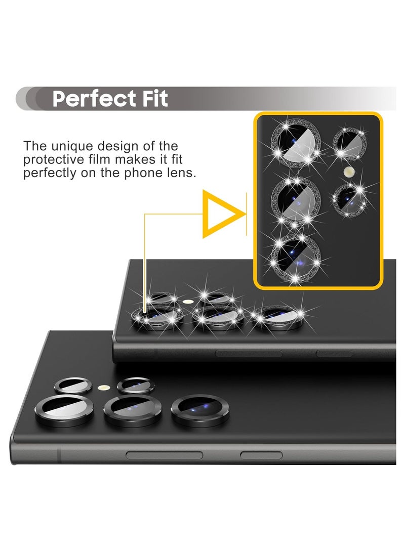 ELTRAZONE 2-Pack for Samsung Galaxy S24 Ultra Camera Lens Protector, 9H Tempered Glass Protective Lens Flim for Samsung Galaxy S24 Ultra Camera Lens Cover-Black - Image 3