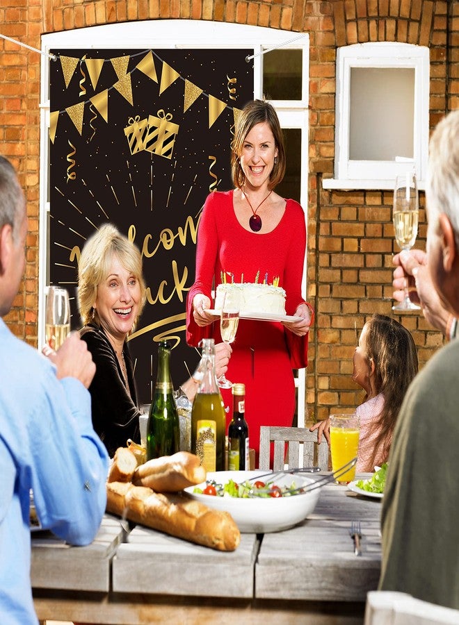 INNORU Welcome Back Door Banner Decoration, Homecoing Returning Party Large Door Cover Decor, Back Home, Retirement Party Photo Booth Backdrop Background Supplies - Image 4