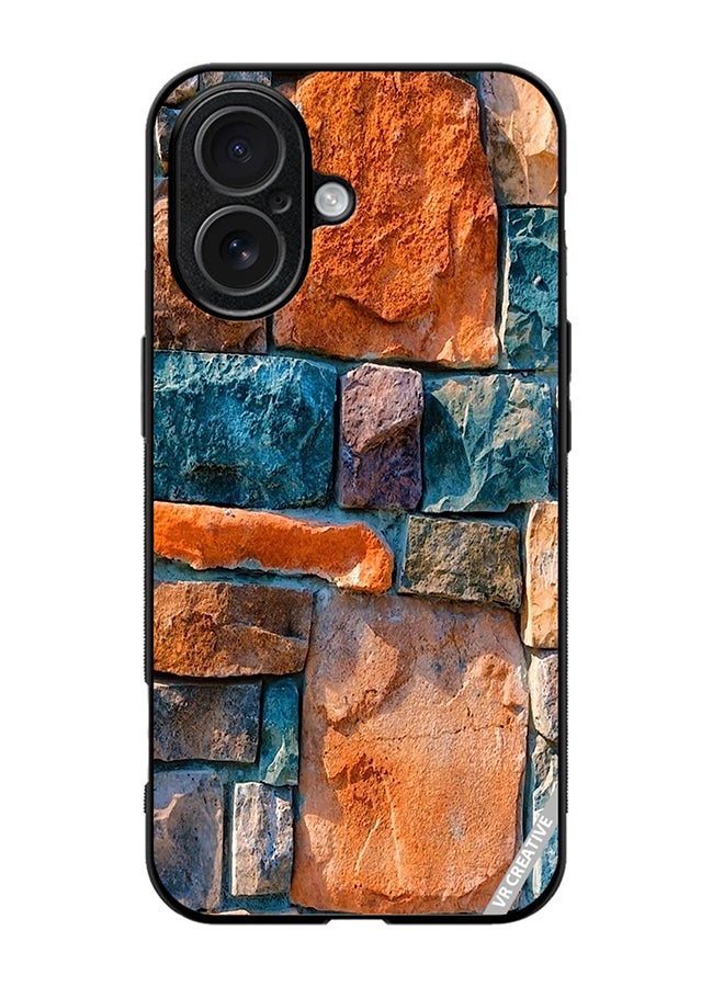 Protective Case Cover For Apple iPhone 17 Abstract Stone Design Multicolour