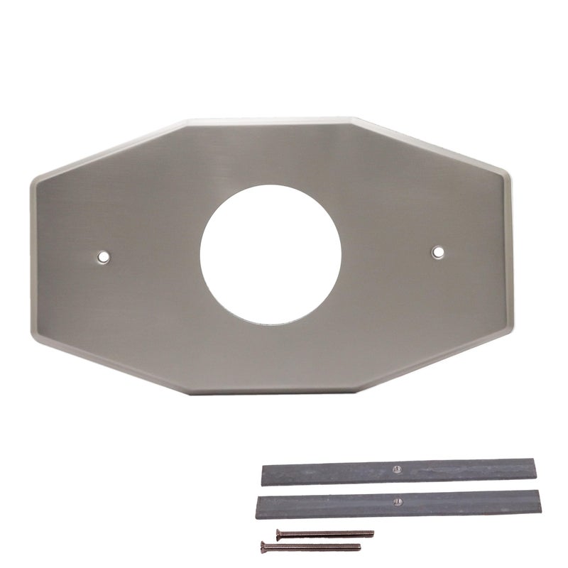Westbrass OneHole Remodel Plate for Mixet Satin Nickel D50307 13 in
