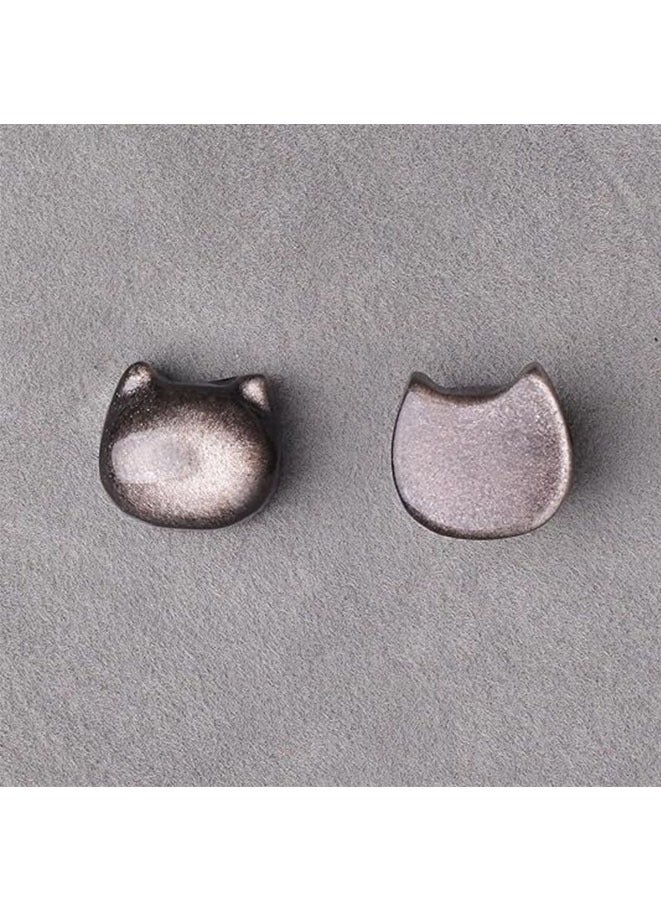 Muyixin سوار جذب المال على شكل قطة من حجر السج الأسود للنساء لحماية الطاقة المزاجية - Image 3