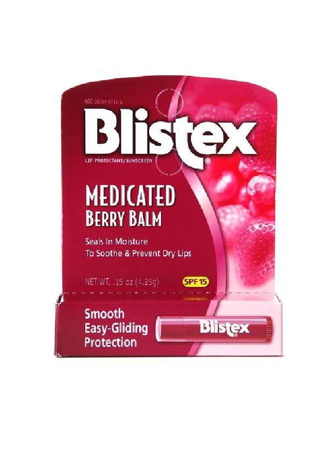 Blistex Medicated Lip Balm Spf 15 Berry 0.15 Oz (Pack Of 3) - Image 2