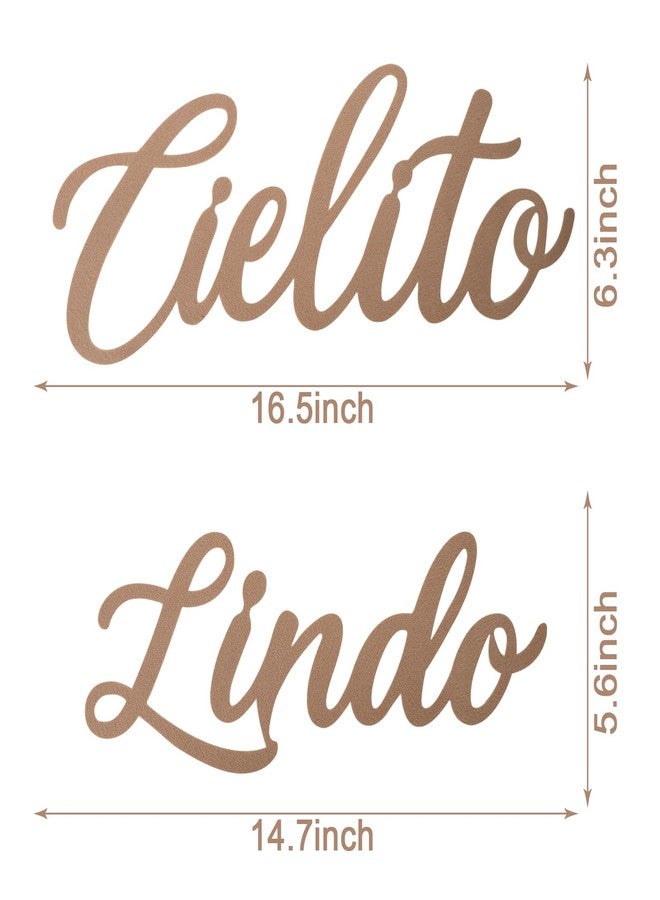 MASTRON Cielito Lindo Sign for Backdrop - Felt Cielito Lindo Sign for Balloon Arch Mexican Baby Shower Birthday Party Talavera Wedding Party Decor - Light Brown - Image 2