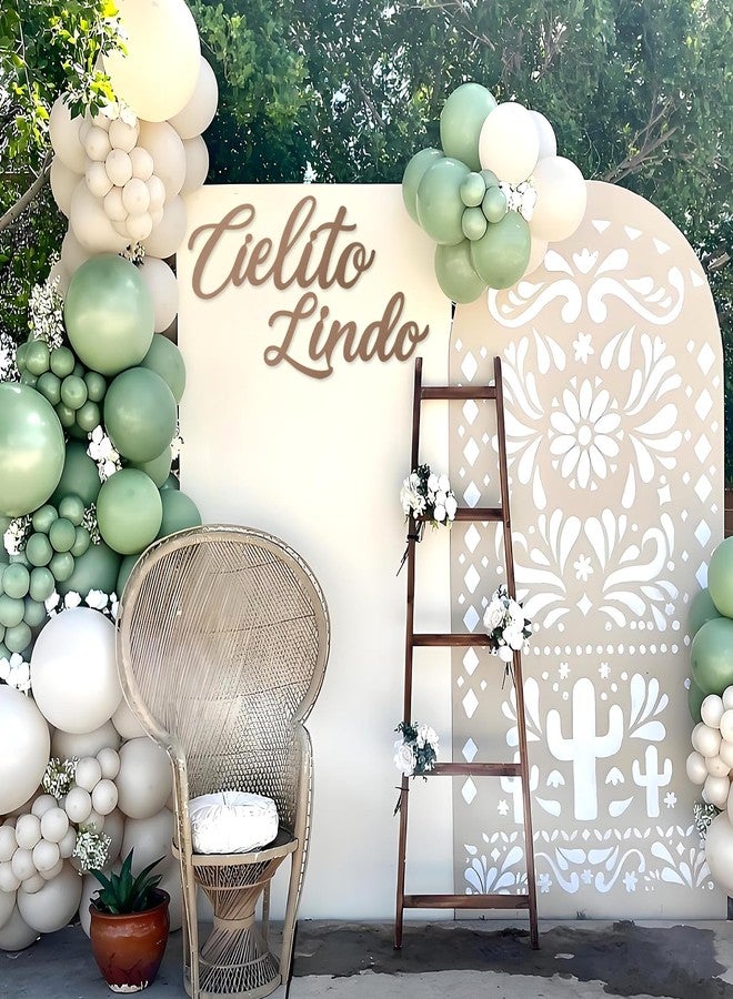 MASTRON Cielito Lindo Sign for Backdrop - Felt Cielito Lindo Sign for Balloon Arch Mexican Baby Shower Birthday Party Talavera Wedding Party Decor - Light Brown - Image 4