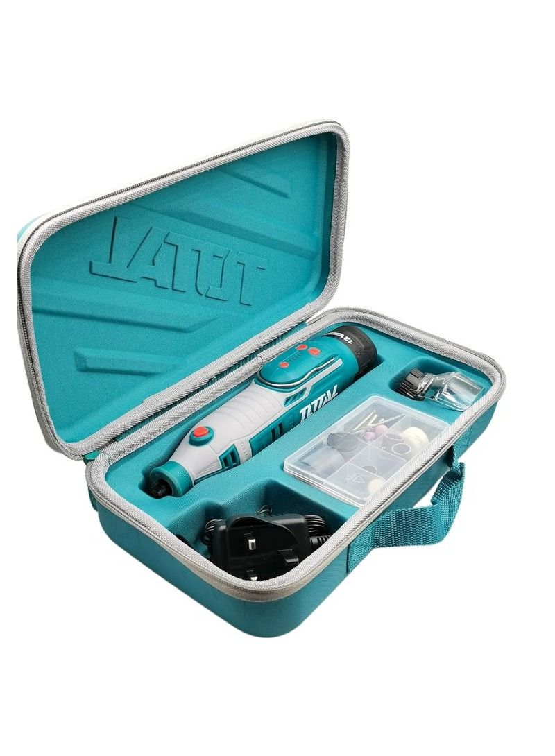 توتال TMGLI12011 مطحنة ليثيوم مع 1 قطعة حماية آمنة و 100 قطعة ملحقات سرعة 8000-32000 دقيقة  - Image 4
