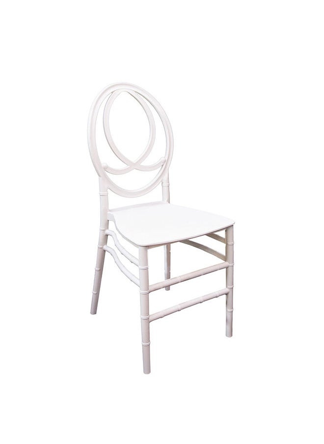 JILPHAR FURNITURE Jilphar Furniture Polypropylene Armless Dining  Chair, White  JP1392  - Image 2