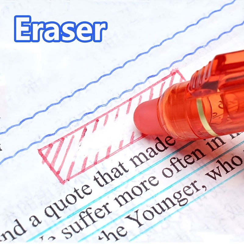 Sky Blue 12pcs Erasable Gel Pens Set Fine Point 0.5mm Soft Grip Washable Stationery - Image 5