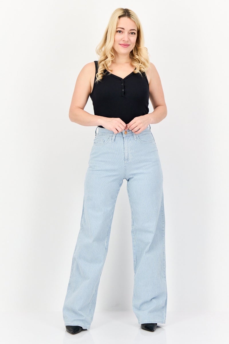 Universal Thread Women Regular Fit Wide Leg Long Inseam Jeans, Multicolor - Image 2