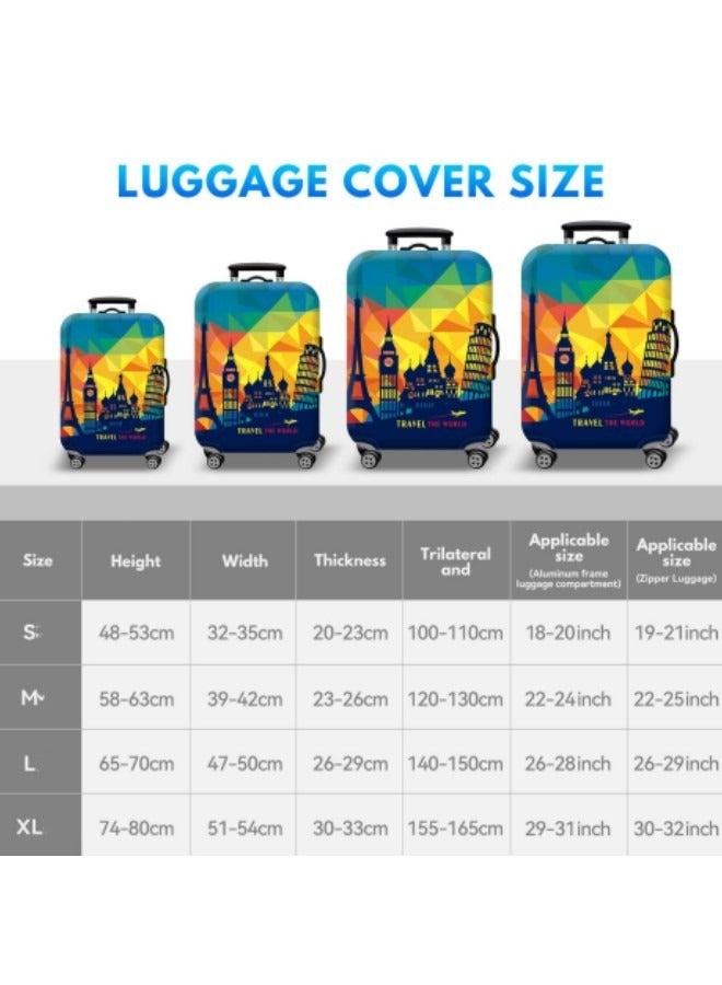 GGEROU Travel Luggage Cover Spandex Suitcase Protector Washable Baggage Covers (for 18-32 inch luggage) Premium Elasticated Luggage Protector - Image 5