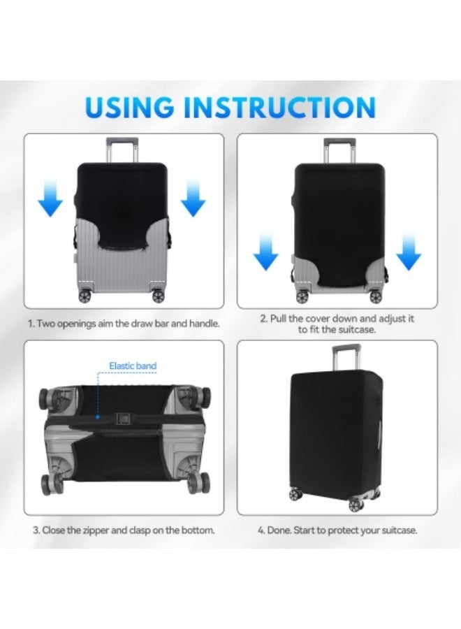GGEROU Travel Luggage Cover Spandex Suitcase Protector Washable Baggage Covers (for 18-32 inch luggage) Premium Elasticated Luggage Protector - Image 2