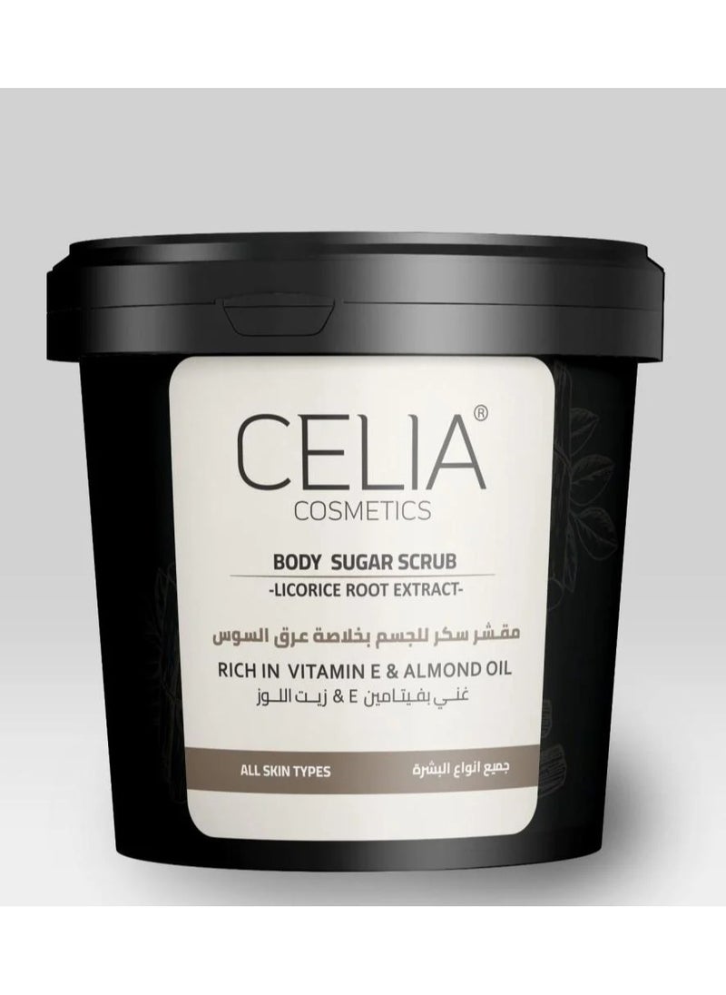CELIA COSMATICS - Celia Body Sugar Scrub Licorice Root Extract 600gm - Image 1