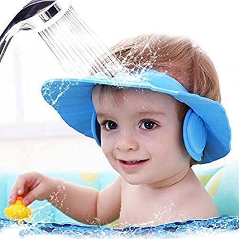 Soft Adjustable Visor Hat Safe Shampoo Shower Bathing Protection Bath Cap for Toddler, Baby, Kids, Children (Multi Color ) - Image 3
