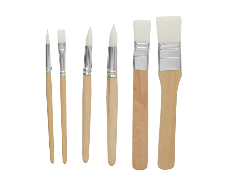 Keep Smiling A6325 KS-15 Set Of 6 Pieces Of Paint Brushes In Various Sizes, Made With Premium Material For Durability And Long-Lasting Use - Multi Colour