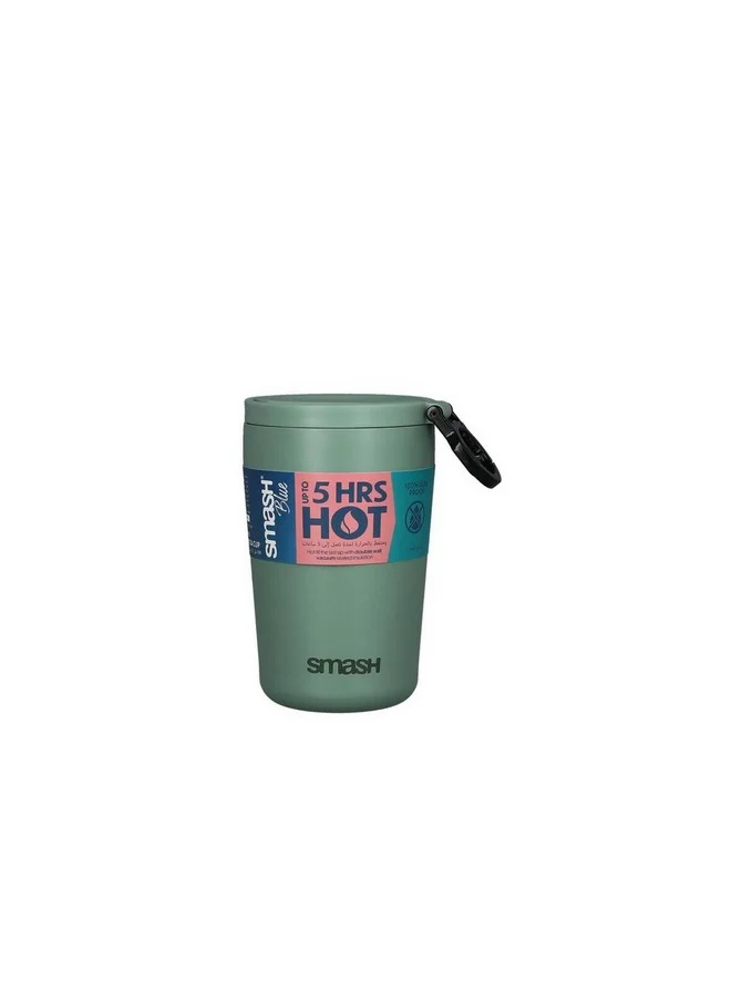 سماش كوب قهوة حراري معزول بتفريغ الهواء مزدوج الجدار من Barista Buddy 2.0، أخضر، سعة 350 مل، 7662