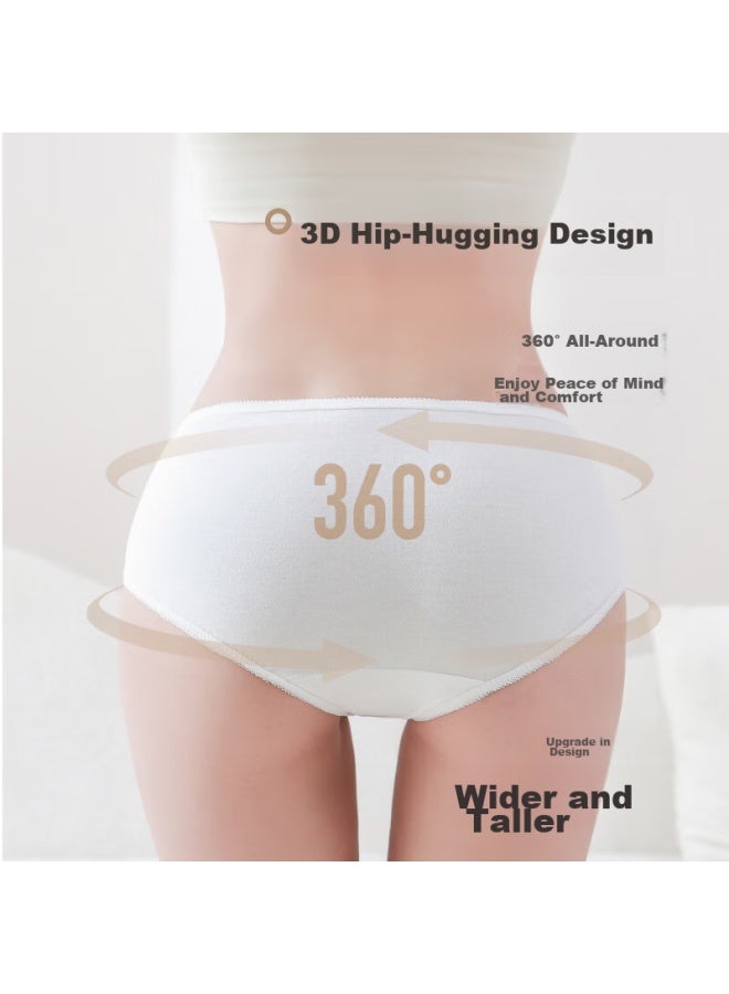 Free Go Freego Disposable Women's Underwear, Pure Cotton, No-wash, 5 Individually Wrapped, Daily Use, Sterilized, For Travel, Business Trips, Pregnant Women, Postpartum Women, White, Xxl - Image 4