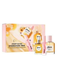 Gisou GISOU Honey Gloss Hydration Trio Set 78ml – Nourishing Hair & Lip Care  - Image 1