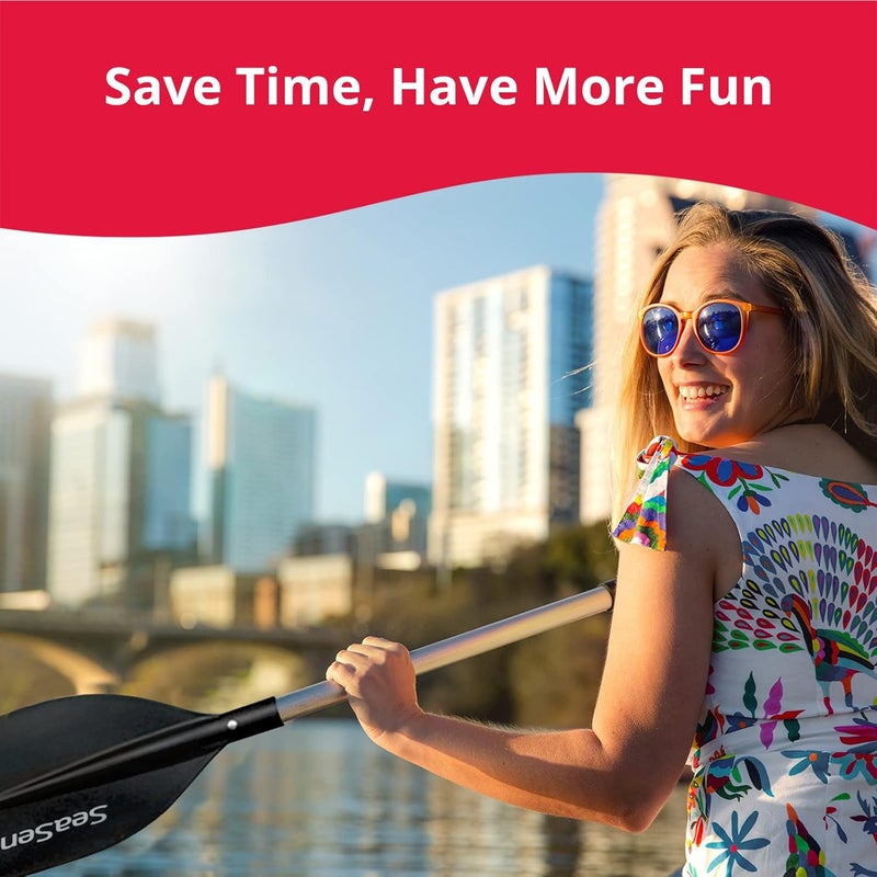 SeaSense Aluminum Kayak & Canoe Paddle - Aluminum Shaft, T-Grip, Polypropylene Blade - For Adults, Great for Recreational, Sport, Sea, Whitewater & Fishing Kayaking - Image 5