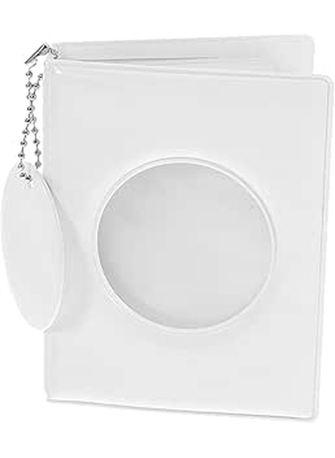 Homoyoyo Mini Photocard Binder 3 Inch White Hollow Album with 32 Pockets for Kpop Collectible Storage - Image 1