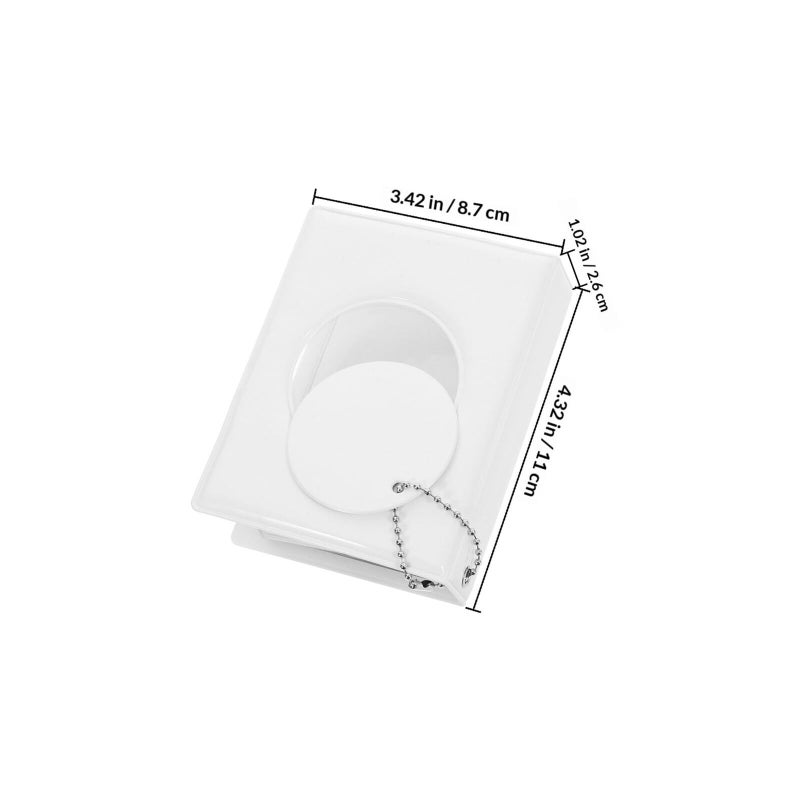 Homoyoyo Mini Photocard Binder 3 Inch White Hollow Album with 32 Pockets for Kpop Collectible Storage - Image 3