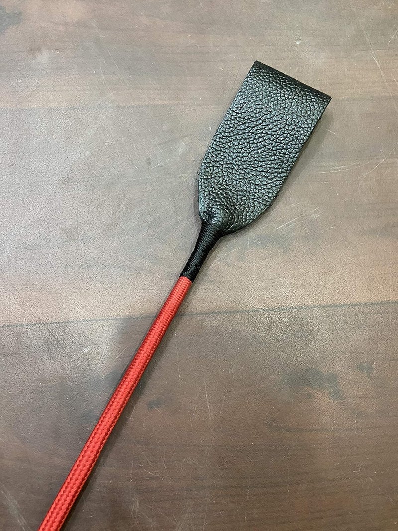 PETS TRIANGLE 25" Leather Riding Crop Horse Stick (Unbreakable Whip) Red & Black (Whip Master), All Life Stages - Image 5