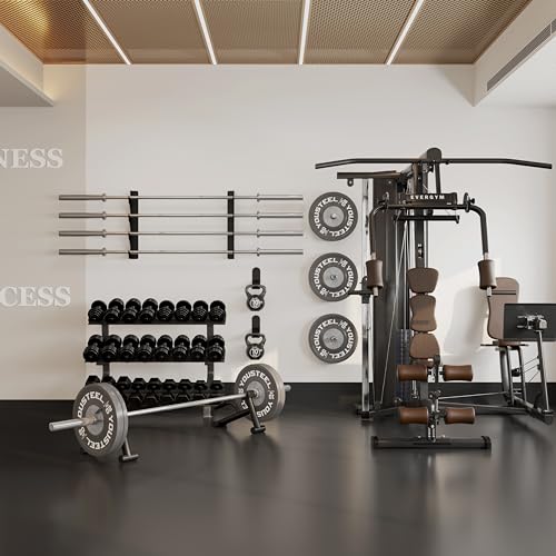 Tamisom Barbell Rack Single Hook Wall Mount Heavy Duty Vertical Barbell Holder Weight Bar Holder for Olympic Barbell, Curl bar, Commercial or Home Gym Accessory (4 bars) - Image 5