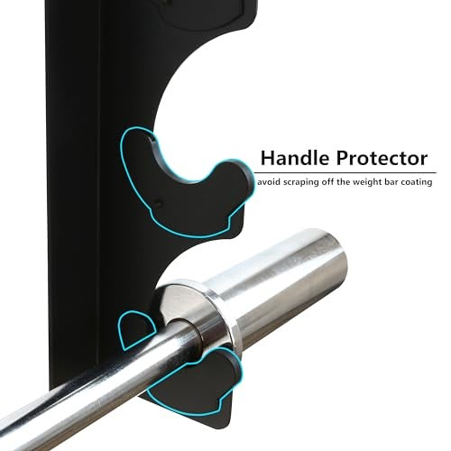 Tamisom Barbell Rack Single Hook Wall Mount Heavy Duty Vertical Barbell Holder Weight Bar Holder for Olympic Barbell, Curl bar, Commercial or Home Gym Accessory (4 bars) - Image 4