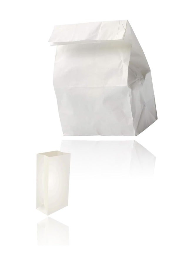 Halapack Halapack Kraft Paper Bag 10 PCS Die Cut Handle Sqaure Bottom Standard Size [ W28 ×H28 × G16 cm]  Strong Holding Power Bags Sqaure Bottom Paper Bag with Handle Durable Perfect for Gifts, Party Favors White  - Image 2