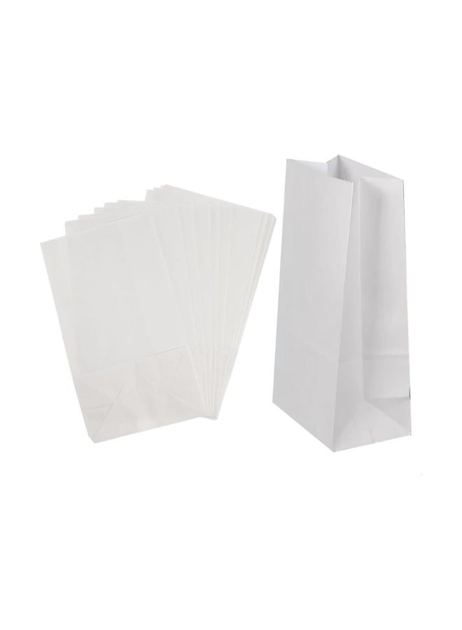 Halapack Halapack Kraft Paper Bag 10 PCS Die Cut Handle Sqaure Bottom Standard Size [ W28 ×H28 × G16 cm]  Strong Holding Power Bags Sqaure Bottom Paper Bag with Handle Durable Perfect for Gifts, Party Favors White  - Image 3