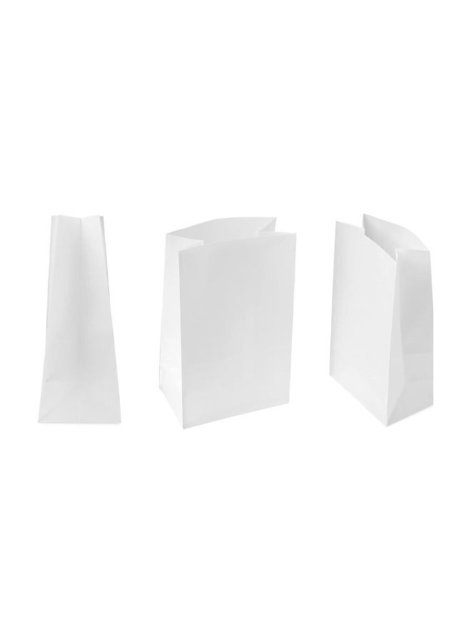 Halapack Halapack Kraft Paper Bag 10 PCS Die Cut Handle Sqaure Bottom Standard Size [ W28 ×H28 × G16 cm]  Strong Holding Power Bags Sqaure Bottom Paper Bag with Handle Durable Perfect for Gifts, Party Favors White  - Image 5