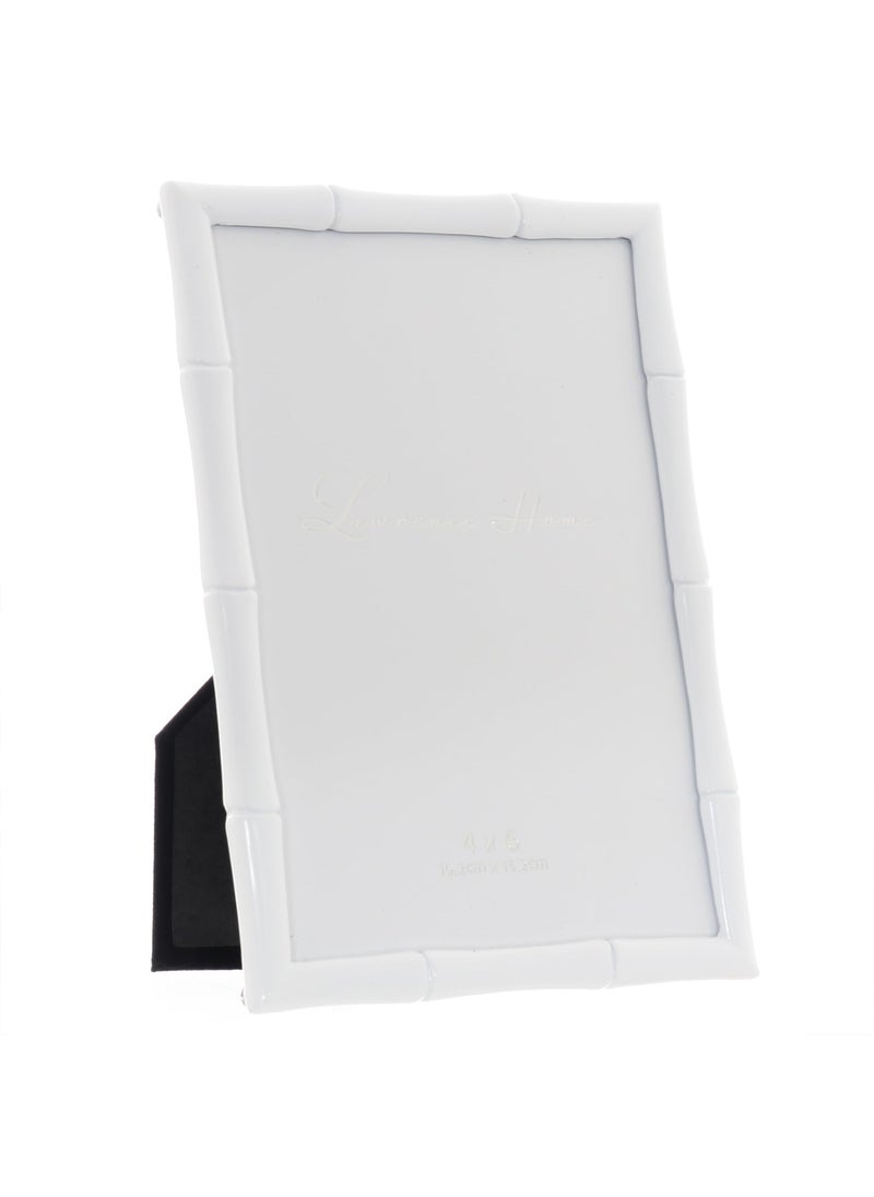 Lawrence Frames Lawrence Frames Cast Metal Frame - Bamboo Design  White  4x6  - Image 2