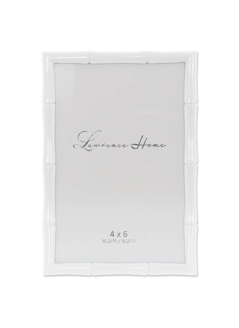 Lawrence Frames Cast Metal Frame - Bamboo Design  White  4x6