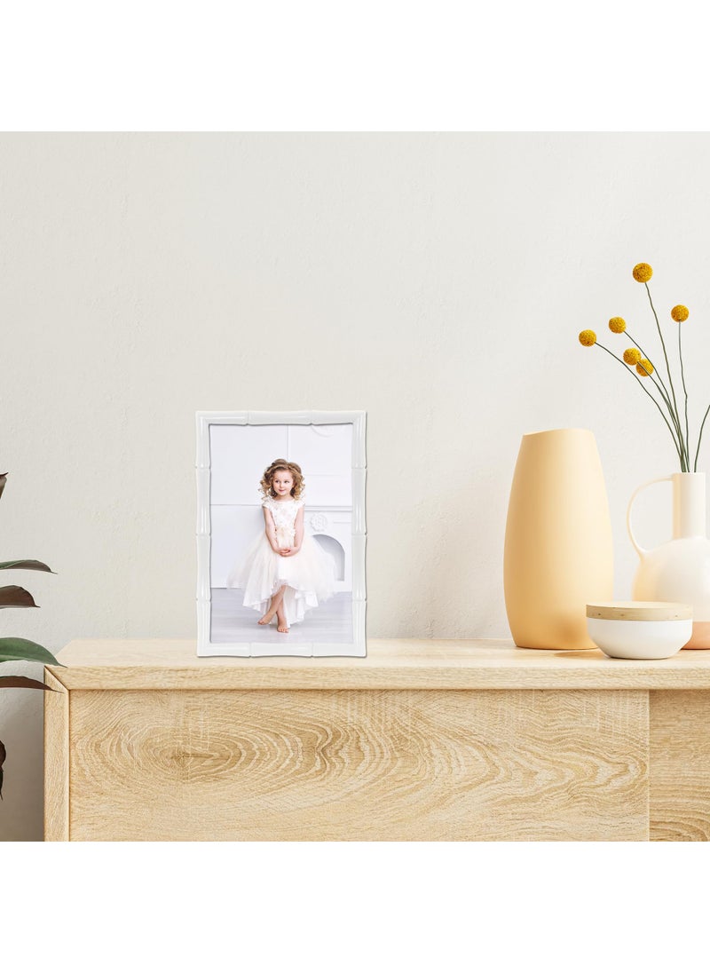 Lawrence Frames Lawrence Frames Cast Metal Frame - Bamboo Design  White  4x6  - Image 3