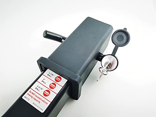 TOPTOW 63530 Trailer Hitch Receiver Lock, Right Angle Dual Pins 1/2" & 5/8" Diameter, Heavy Duty Bent Locking Pin, Chrome - Image 5