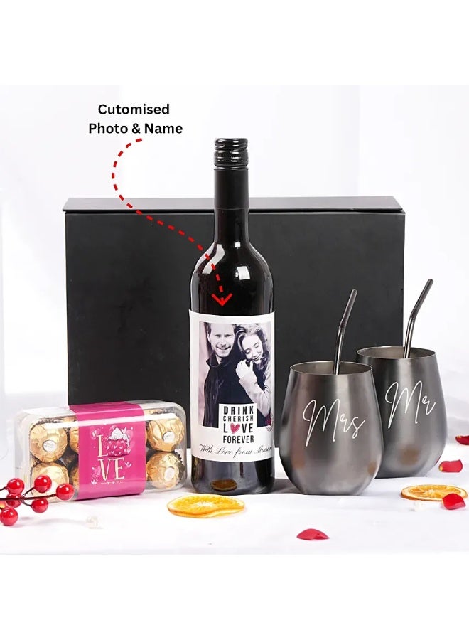 FNP Celebration Of Love Personalised Wine Box  - Image 3