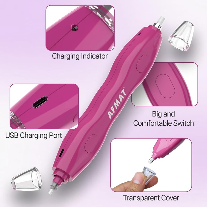 AFMAT Electric Eraser with 140 Refills, Rechargeable Pencil Erasers for Artists - Image 5