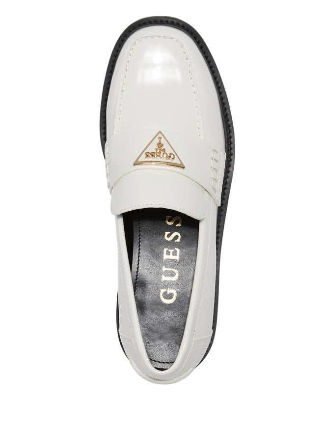GUESS Women's SHATHA Loafer, Ivory, 7.5 - Image 4
