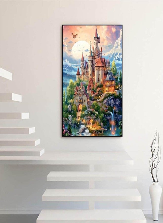 Hestarcul Castles Paint by Numbers Kit for Adults,Fairy Paint by Numbers Kits on Canvas,Color by Number Easy DIY Acrylic Painting for Beginner，Home Wall Decoration and Gifts - Image 3