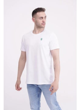 The Socks Company 23SCTS235U Puzzle Embroidered Crew Neck White Tshirt  - Image 5