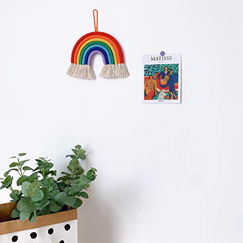 WEISIPU Colorful Rainbow Wall Decor, Handmade Macrame Rainbow Weaving Ornament Pendant Decoration, Wall Hanging for Home Decoration (Royal Blue) - Image 5