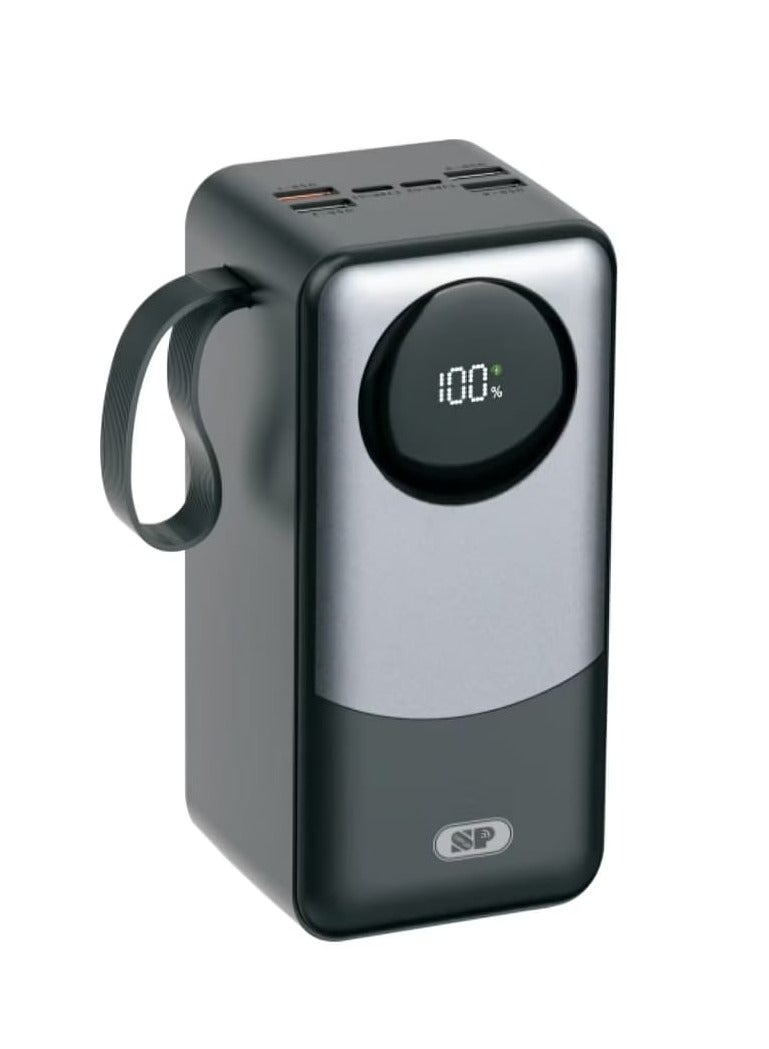 بنك طاقة 50000 مللي أمبير في الساعة بقوة 22.5 وات و4 منافذ USB ومنفذين PD وشاشة عرض