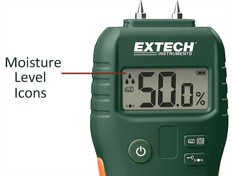Extech MO55 Combination Pin Pinless Moisture Meter Accurate Non‑Invasive and Destructive Measurements for Restoration and Building Diagnostics - Image 3