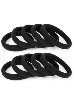 BAOLI 100PCS Large Cotton Ponytail Holders, Seamless Hair Ties, Elastics Hair Bands No Damage for Thick, Heavy and Curly Hair, 2 Inch Diameter by BAOLI 