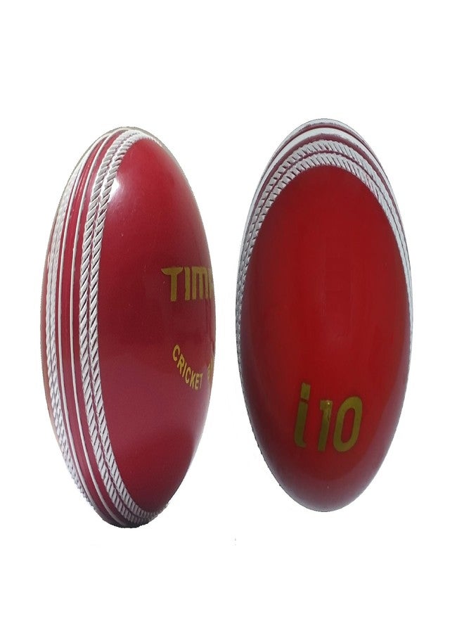 TIMA i-10 Synthetic Cricket Ball for Practice, Training, Matches - All Age Groups (Knocking, Hard Shot, Soft) (Pack of 2) - Image 1