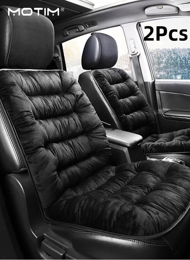 Motim 2 Pack Front Car Seat Cover, Soft  Comfortable Plush Car Seat Cushion, Anti-Slip Front Car Seat Protector, Universal Four Seasons Fit for 95% Cars Truck SUV or Vans - Image 1