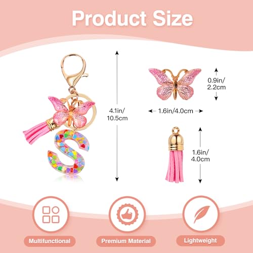 Lingdeer Personalized Makeup Bag with Initial Keychain, Custom Initial Monogram Small Travel Cosmetic Toiletry Bag, Birthday Gifts for Women Bridesmaid Teacher (S) - Image 4