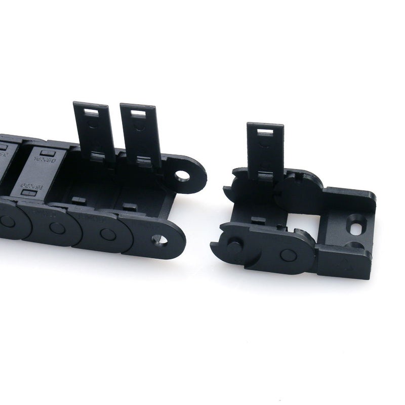 URBEST Black Plastic Flexible Nested Semi Closed Drag Chain Cable Wire Carrier 1M 15mm x 30mm for Electrical Machines - Image 3