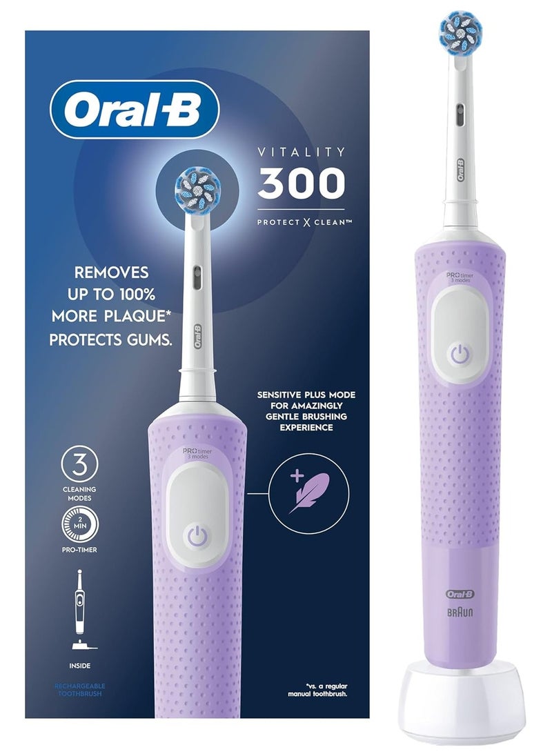 Vitality 300 Rechargeable Toothbrush With Crossaction Brush Head, 3 Cleaning Modes & 2 Minutes Built-In Timer Oral B - pzsku/Z9F2DCDE375B0FDEEB38EZ/45/_/1731567533/a3ca5eaf-b955-4766-b49a-9c4d7cce5337