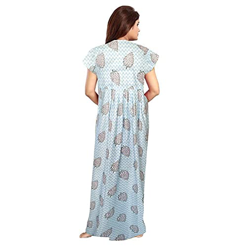 NEGLIGEE Women's Cotton Printed Maxi Nightgown Nighty for Women Ankle Length Night Dress - Pack of 4 (Free Size, Multicolor, Option 10) - Image 4